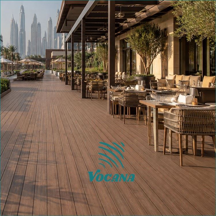 Anti-Slip WPC Decking For UK Public Walkways | Commercial Composite Deck Boards suppliers
