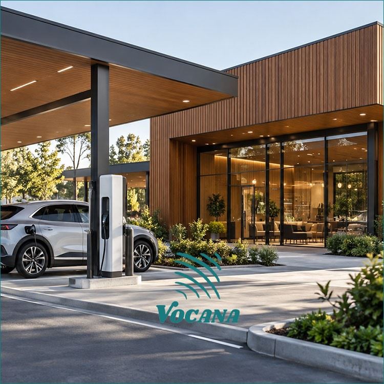 WPC Cladding For EV Charging Hubs & Lounges | Vocana factory