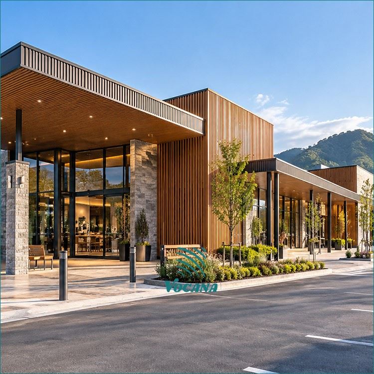 WPC Cladding For EV Charging Hubs & Lounges | Vocana suppliers
